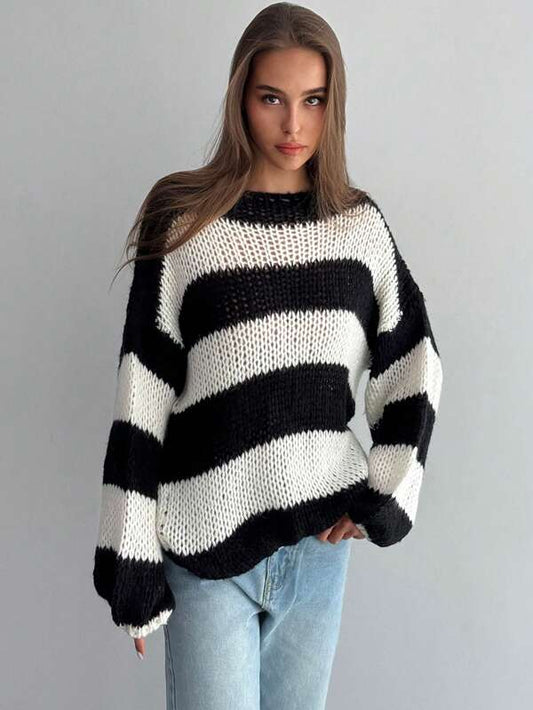 Freya - Oversized Striped Knit