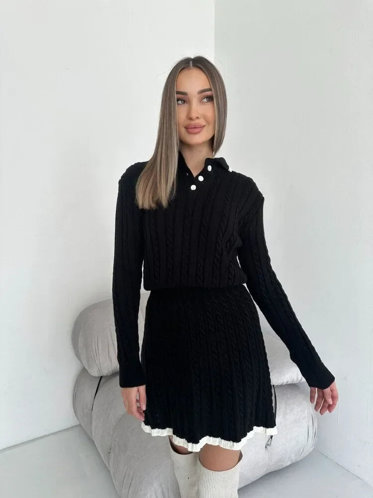 Grace - Knitted Long Sleeve Dress