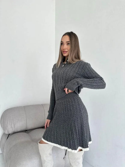 Grace - Knitted Long Sleeve Dress