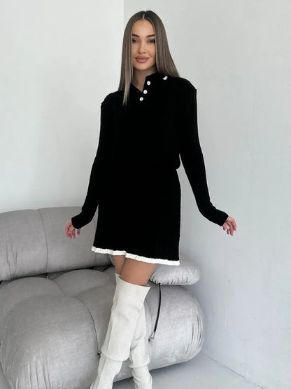 Grace - Knitted Long Sleeve Dress