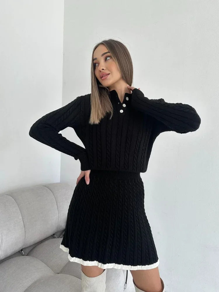 Grace - Knitted Long Sleeve Dress