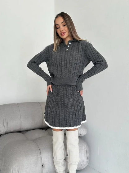 Grace - Knitted Long Sleeve Dress